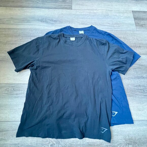 GymShark Mens T Shirt (2) Graphics Gym Workout Everyday Stretchy Flattering - Picture 1 of 6